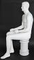 Male sitting Mannequin, white finish  SFM8WTN