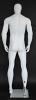 6 ft 4 in Male Abstract head, athletic body Mannequin, Matte white SFM52E-WT