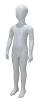 6 years old Child Mannequin Abstract Egg head Matte white finish KE6
