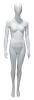 5 ft 11 in female abstract head mannequin matte white SFW22EB-WT