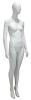 5 ft 11 in female abstract head mannequin matte white SFW22EB-WT