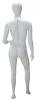 5 ft 10 in female abstract head mannequin matte white SFW24EB-WT