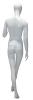 5 ft 10 in female abstract head mannequin matte white SFW25EB-WT