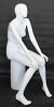 Gloosy White Sitting Female Mannequin SFW90E-GW