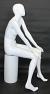 Gloosy White Sitting Female Mannequin SFW90E-GW