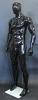 6 ft 2 in tall, Glossy Black Male athletic body Mannequin SFM53E-HB