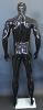 6 ft 2 in tall, Glossy Black Male athletic body Mannequin SFM53E-HB