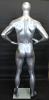Matte Silver Male Mannequin Muscular Body SFM62E-ST