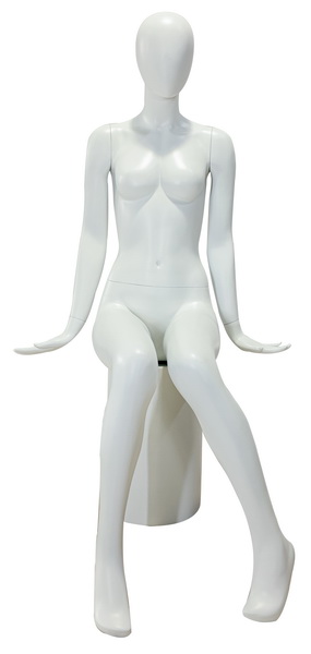Female Glossy White Full Body Mannequin Pose 2, Display Warehouse